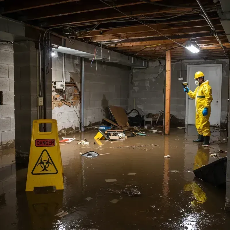 Flooded Basement Electrical Hazard in City of Newport News, VA Property